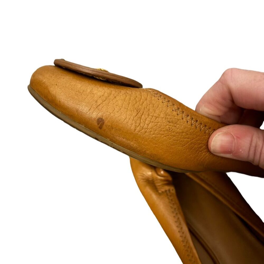 Tory Burch Brown Leather Flats - Picture 3 of 6